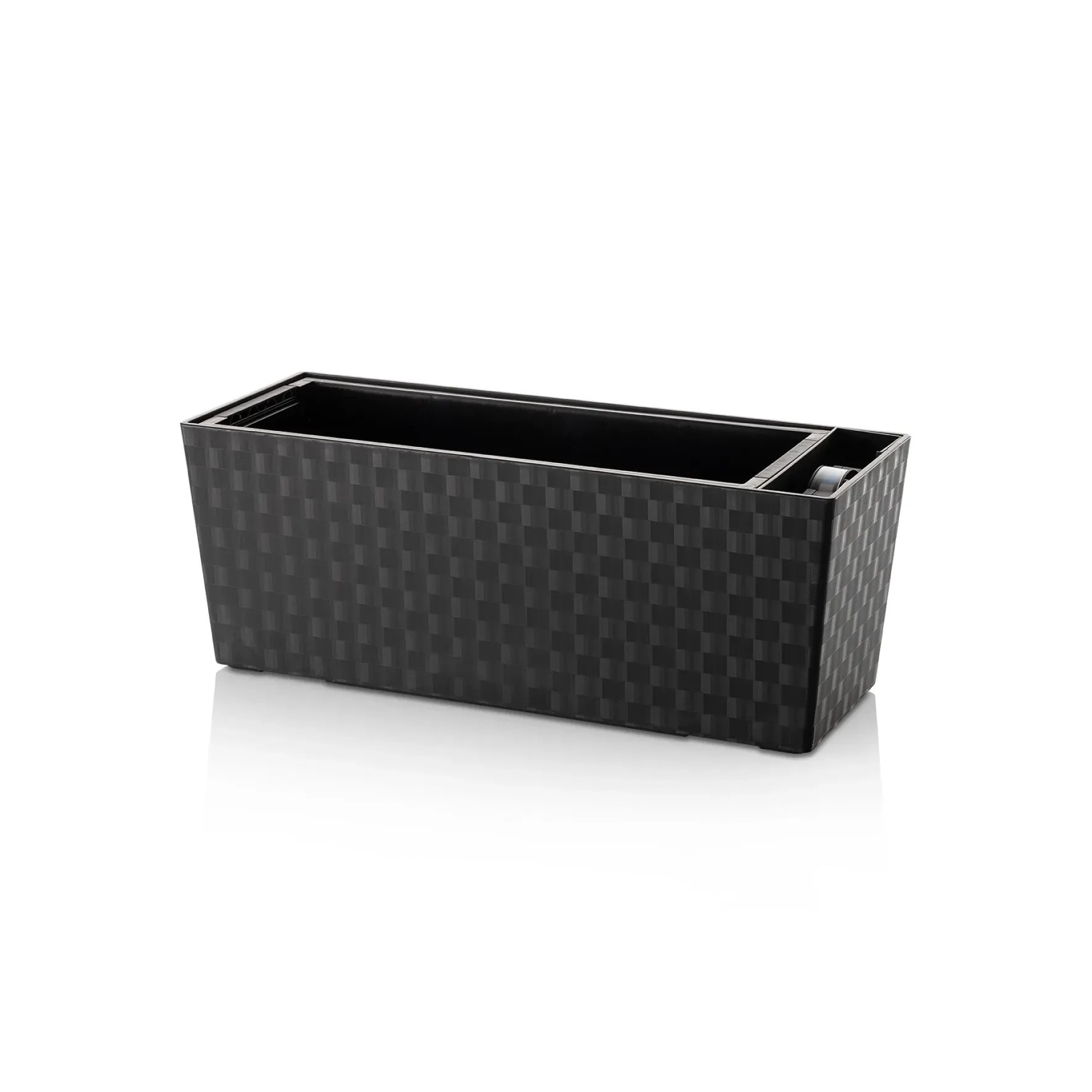 E-shop FlowerLover Samozavlažovací kvetináč Supreme 50 antracitový 49,5 x 19 x 19 cm