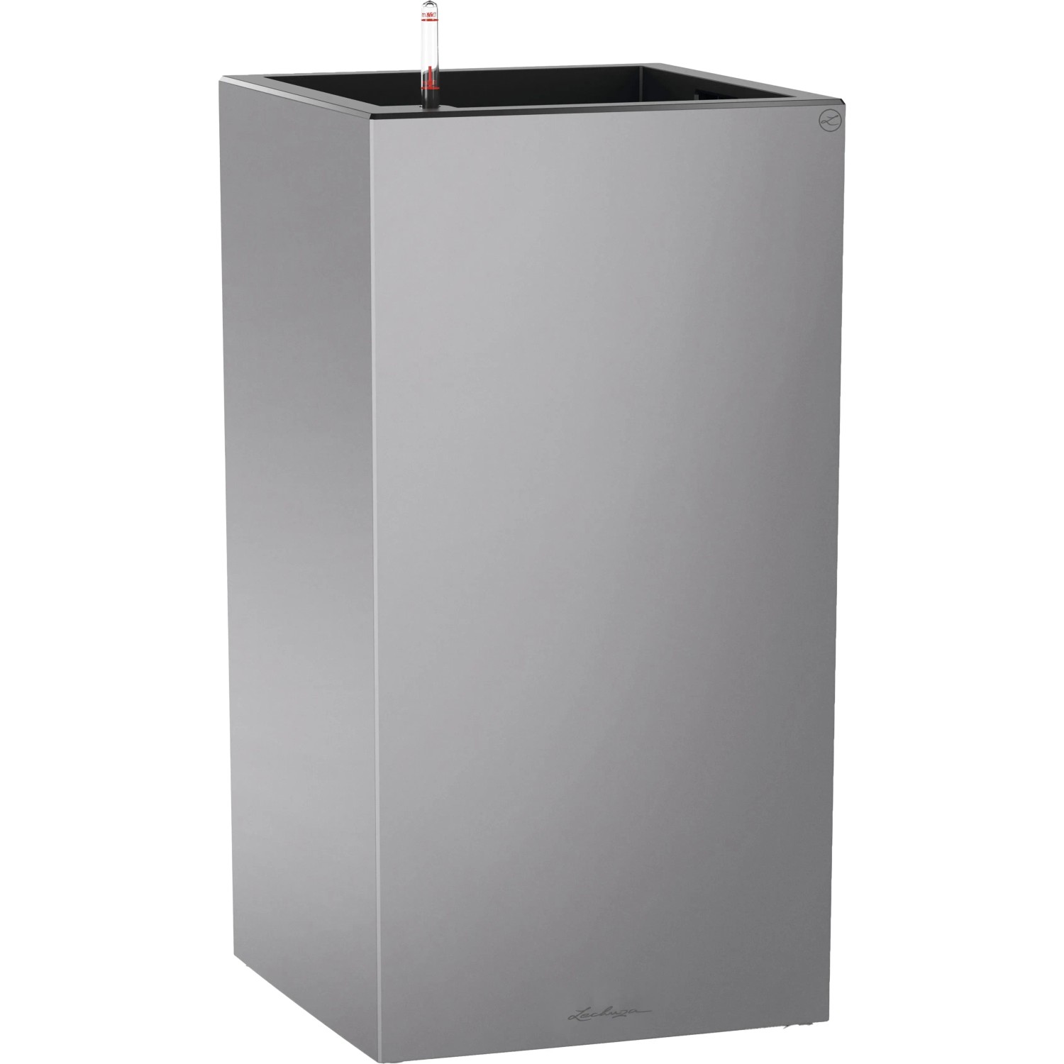Lechuza Kvetináč Canto Premium 40 High, strieborná metalická, 40 x 40 x 76 cm