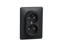 Schneider Electric Dvojitá zásuvka 2P + PE Sedna, 16 - 250 V, antracitová