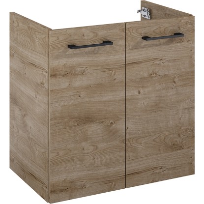 Maximus Skrinka pod umývadlo Cheese, 2 dvierka, dub Canela + čierne úch., 60 cm