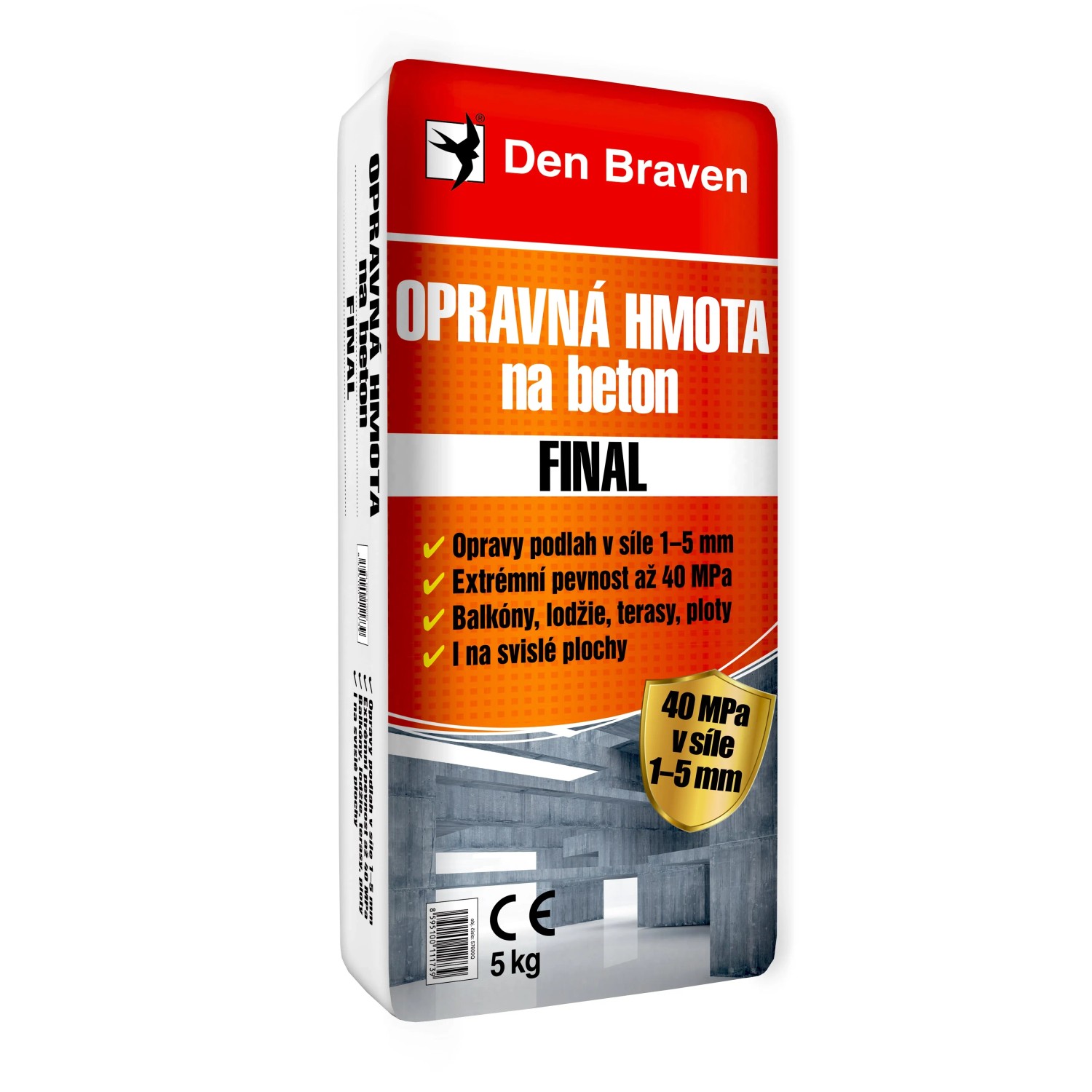 E-shop Den Braven Opravná hmota na betón FINAL, 5 kg