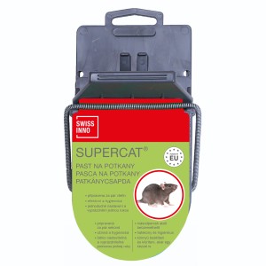 Swissinno SuperCat pasca na potkany, plastová pasca s prírodnou návnadou pre dom a záhradu.