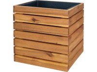 Drevený kvetináč z olejovaného akáciového dreva 32 x 32 x 32 cm