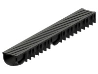ACO Žľab PP Easyline H90, mostíkový rošt, černý, 90 x 125 x 1000 mm