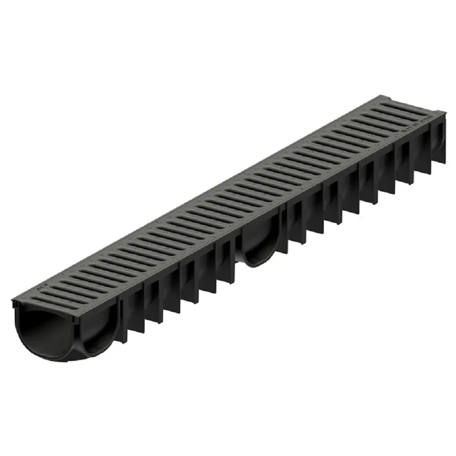 E-shop ACO Žľab PP Easyline H90, mostíkový rošt, černý, 90 x 125 x 1000 mm