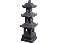Záhradná dekorácia pagoda viacposchodová 87 cm čiernohnedá