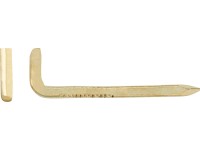 Oceľový hák priemer 2 mm x 30 mm pomosadzený, 10 ks Oceľový hák priemer 2 mm x 30 mm pomosadzený, 10 ks