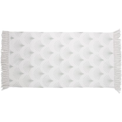 VLC Bavlnený koberec so vzorom bielo-mätový 60 x 120 cm