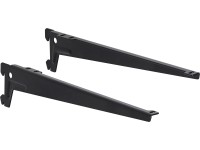 Uhlový držiak s otvorom 33 cm čierny, 2 ks