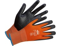 LUX-TOOLS Pracovné rukavice čierno-oranžové veľ. 10