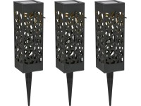 Solárne LED svietidlo Moasco so zápichom/závesné, IP44, 6 x 6 x 18 cm, 3 ks