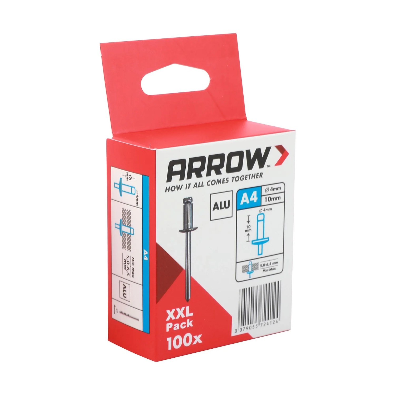 E-shop Arrow Trhací nit RA hliník, pr. 4 x 10 mm, 100 ks