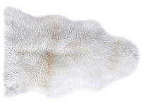 LUANA Pravá ovčia koža prírodná biela 60 x 85 cm