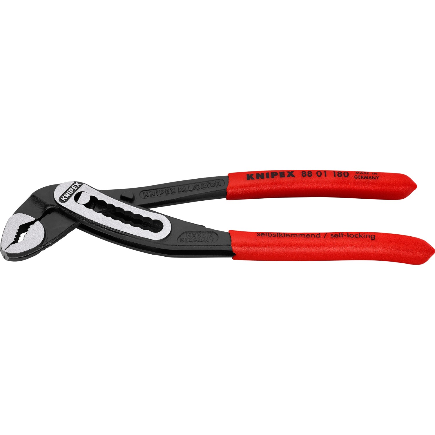 E-shop Knipex Inštalatérske kliešte Alligator, fosfátované na čierno, 180 mm