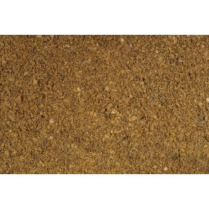 Detailný záber béžového poterového piesku/betónového piesku (zrnitosti 0,06-4 mm) v big bagu.