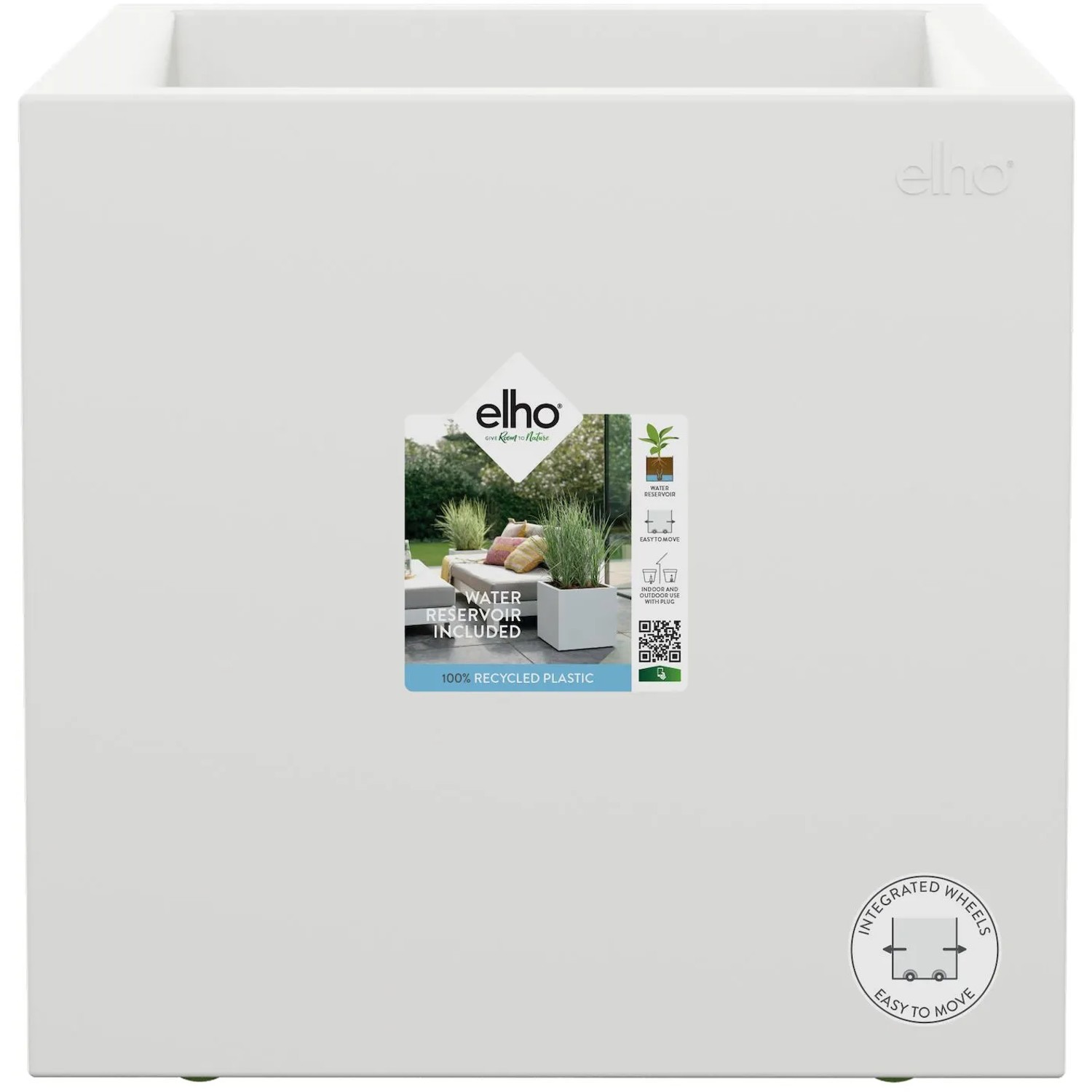 E-shop elho Kvetináč Vivo Next Quadrat biely, 30 x 29 x 30 cm