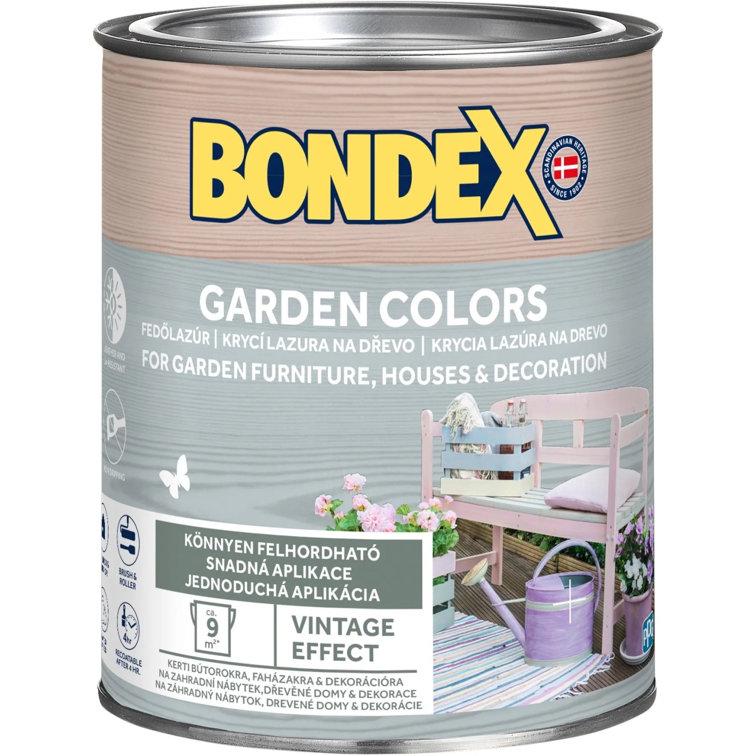 E-shop BONDEX Krycia lazúra na drevo Garden Colors Orchid Grey 0,75 l