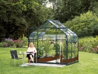 Vitavia Skleník Diana 5000 ESG 3 mm zelený práškovo lakovaný 264 x 195 cm