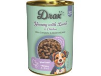 Drax Konzerva pre psov Adult s jahňacím a kuracím, 415 g