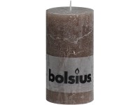 Sviečka Rustik 13 cm x 6,8 cm x 6,8 cm sivohnedá
