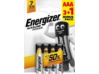 Energizer Batérie Alkaline Power AAA 3 + 1 zadarmo