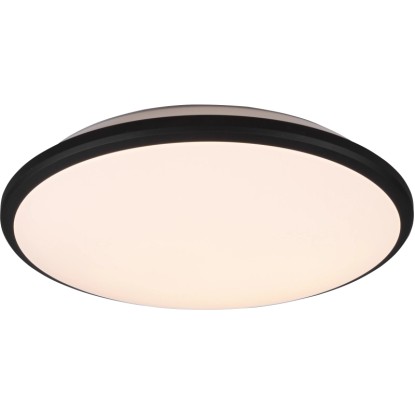 Reality Stropné LED svietidlo Limbus, čierne matné, priemer 34,7 cm
