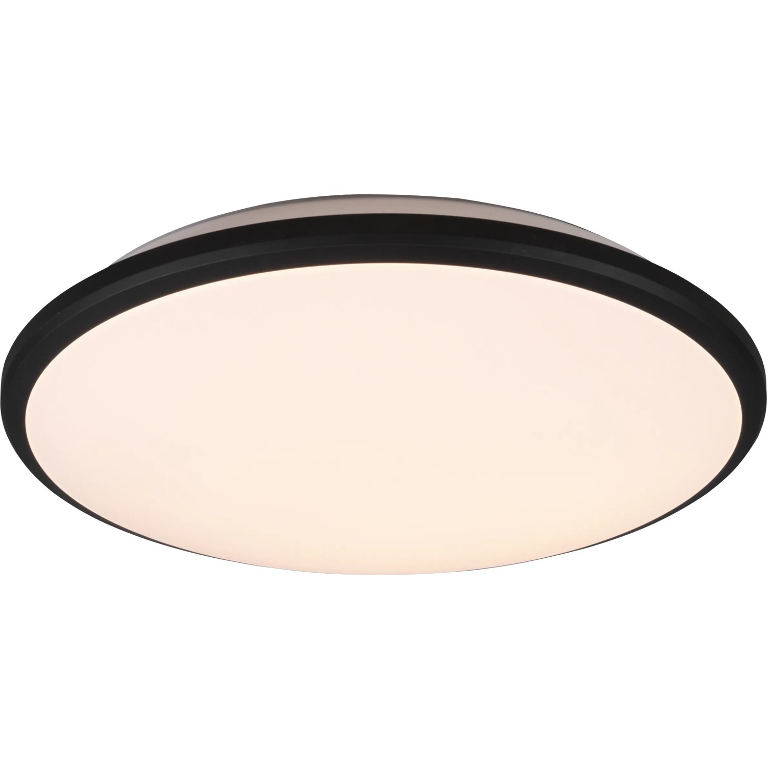 E-shop Reality Stropné LED svietidlo Limbus, čierne matné, priemer 34,7 cm