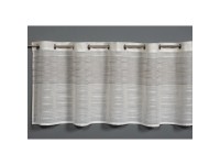 Sehlbach Vitrážová záclona s otvormi, tkané pruhy, béžová, 140 x 45 cm