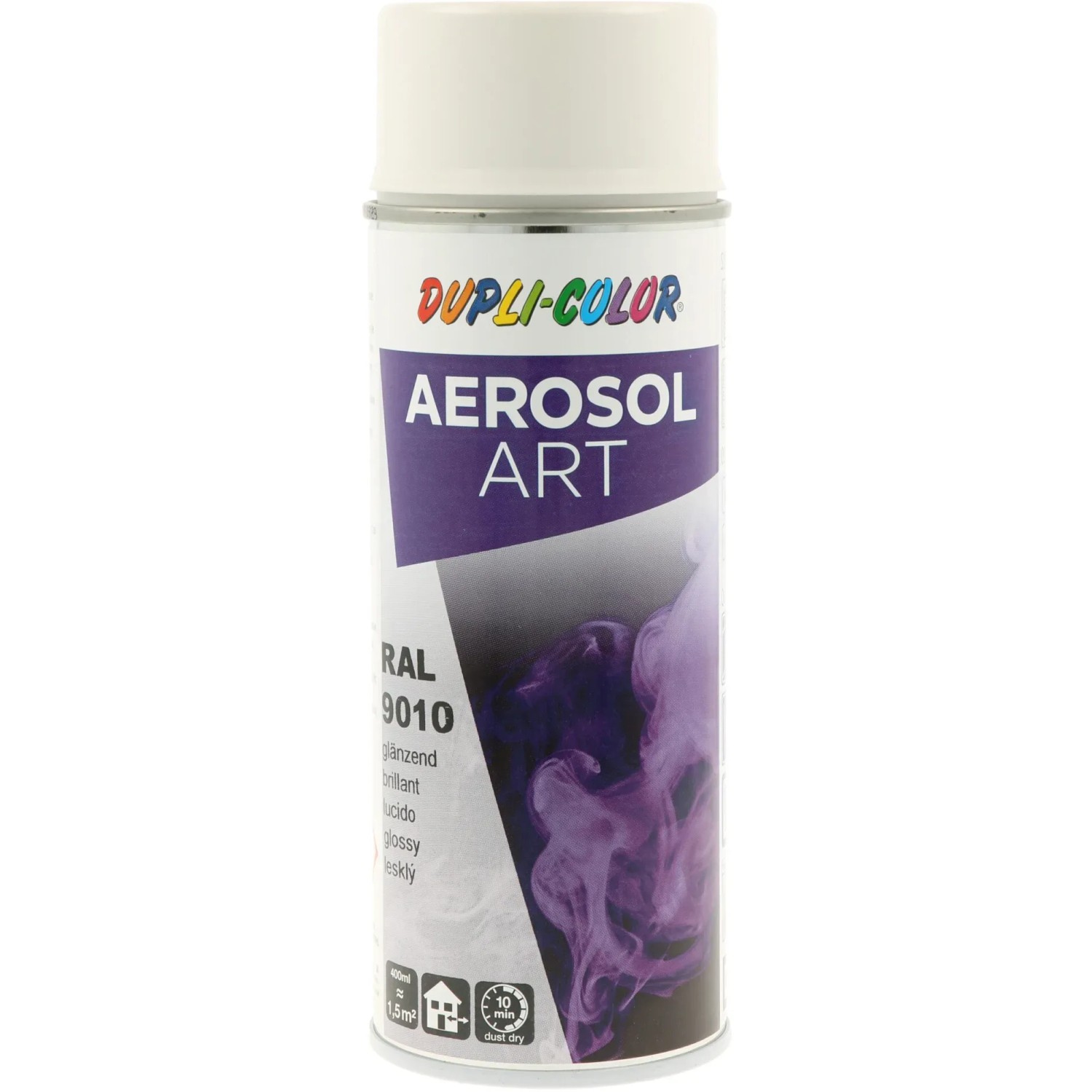 E-shop DUPLI-COLOR Lak v spreji AEROSOL ART (9010) biela lesklá 400 ml
