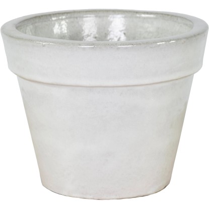 Mega Collections Kvetináč Glazed Basic Pot biela pr. 47 x 39 cm