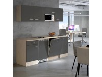 Flex-Well Kuchyňa Morena 210 cm/typ 3 - chladnička/mikrovlnka/var.doska/umývačka