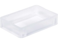 Surplus Systems Eurobox s plnou stenou, transparentný, 2,9 l, 300 x 200 x 70 mm