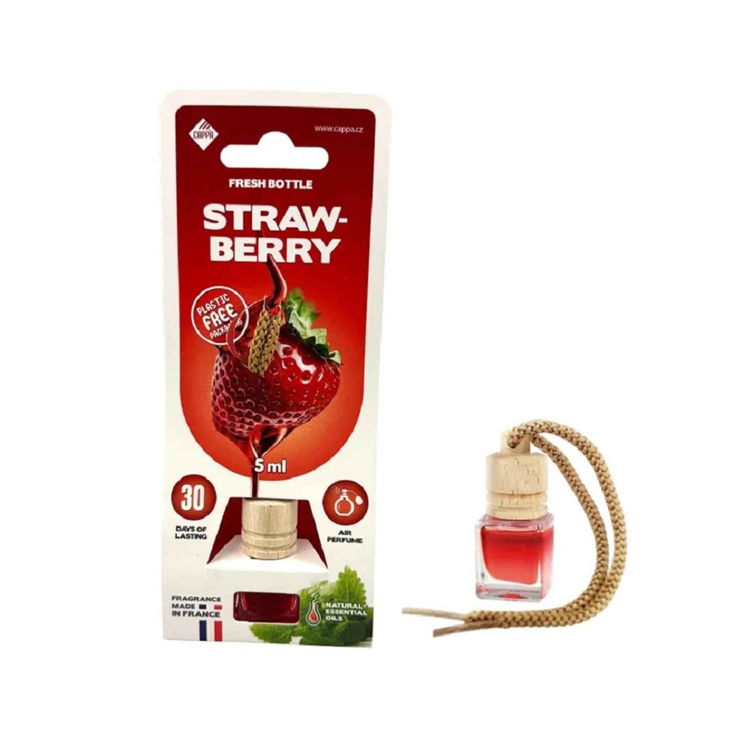 E-shop CAPPA Vôňa do auta Wood Fresh Bottle Strawberry