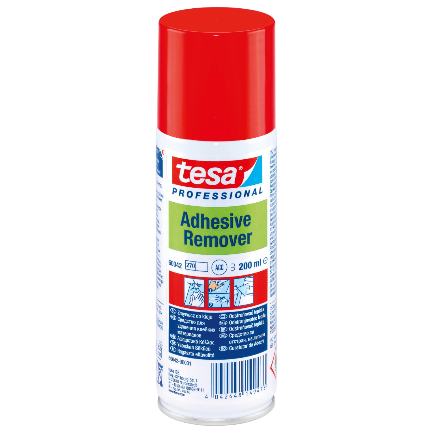 E-shop tesa Odstraňovač zvyškov lepidla v spreji Professional Adhesive Remover, 200 ml