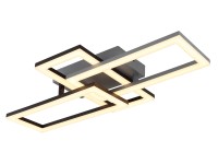 GLOBO Stropné LED svietidlo SAPENA 24W 3200lm 3000K, čierna/sivá, 61,4 x 34,1 cm