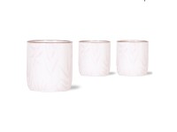 Keramický kvetináč Leaf bieloružový pr. 9 x 10 cm