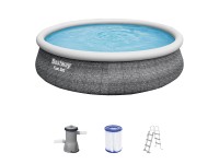Bestway Bazén Fast Set vr. čerpadla kartuše schodíkov ratan pr. 457 x 107 cm