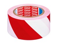 tesa Vyznačovacia lepiaca PVC páska Professional 60760 červenobiela 33 m x 50 mm