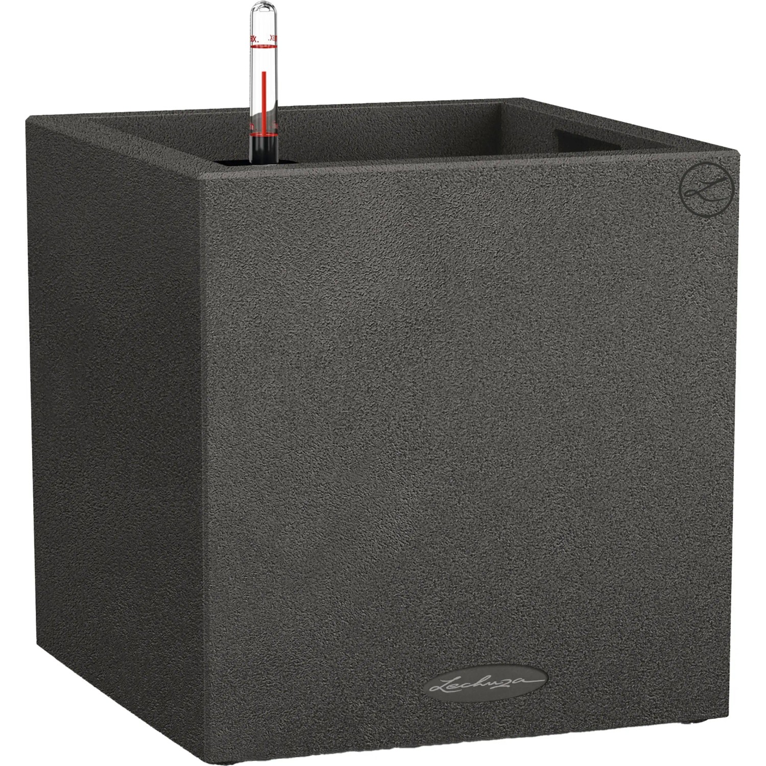 E-shop Lechuza Kvetináč Canto Stone Low 40 čierny, 400 x 400 x 760 mm