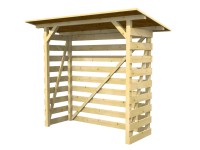 Maone Drevený prístrešok na drevo RENE 1, 200 x 75 cm (výška 200-210 cm)