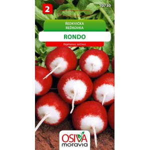 Balíček semien reďkovky 'Rondo': Červené, okrúhle reďkovky do záhrady.