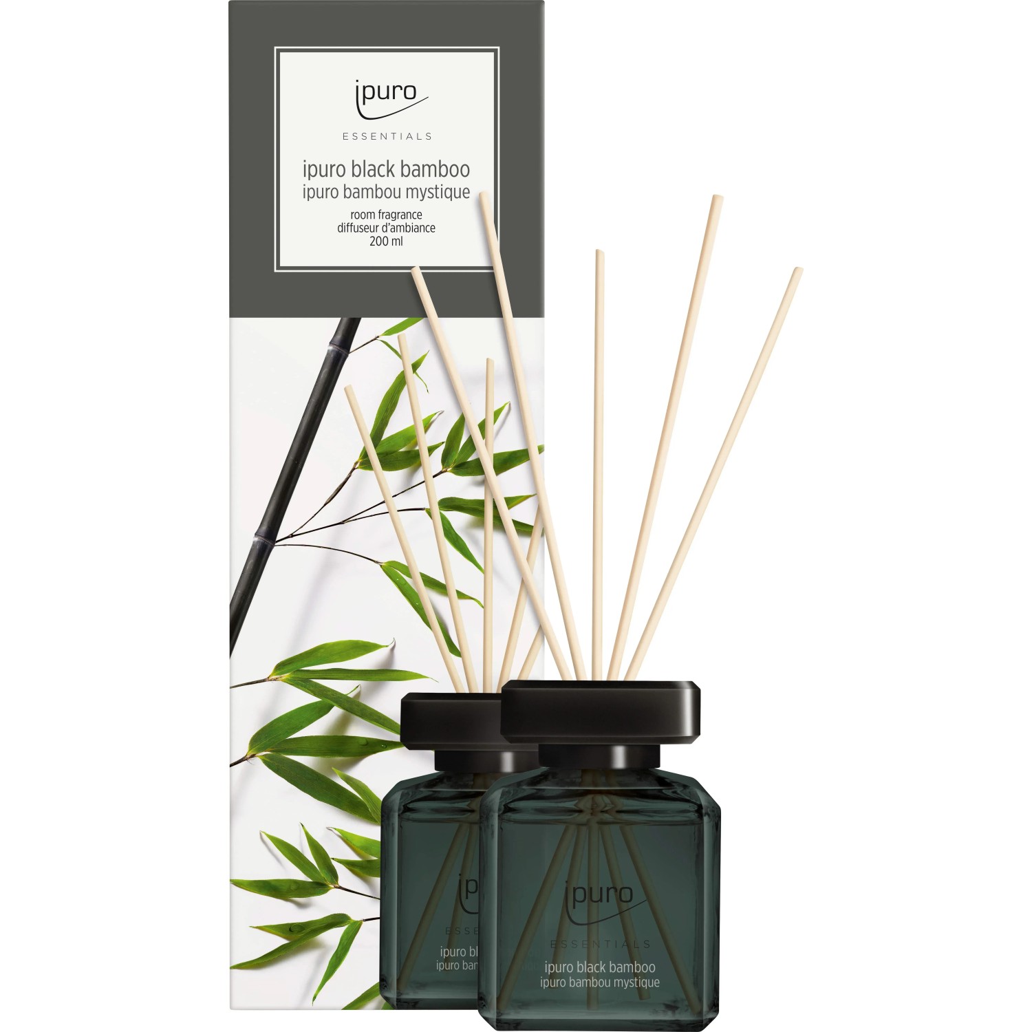 E-shop Ipuro Aroma difuzér Essentials, Black Bamboo, 200 ml