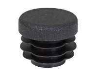 Uzatváracia zátka pre okrúhle rúrky s lamelami priemer 20 mm čierna