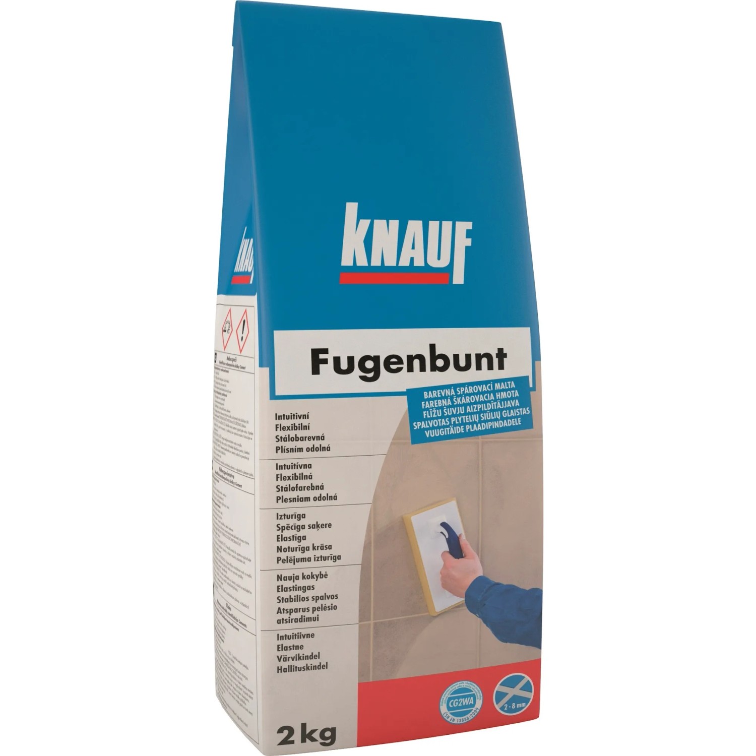 E-shop Knauf Škárovacia hmota Fugenbunt, tmavo hnedá, 2 kg