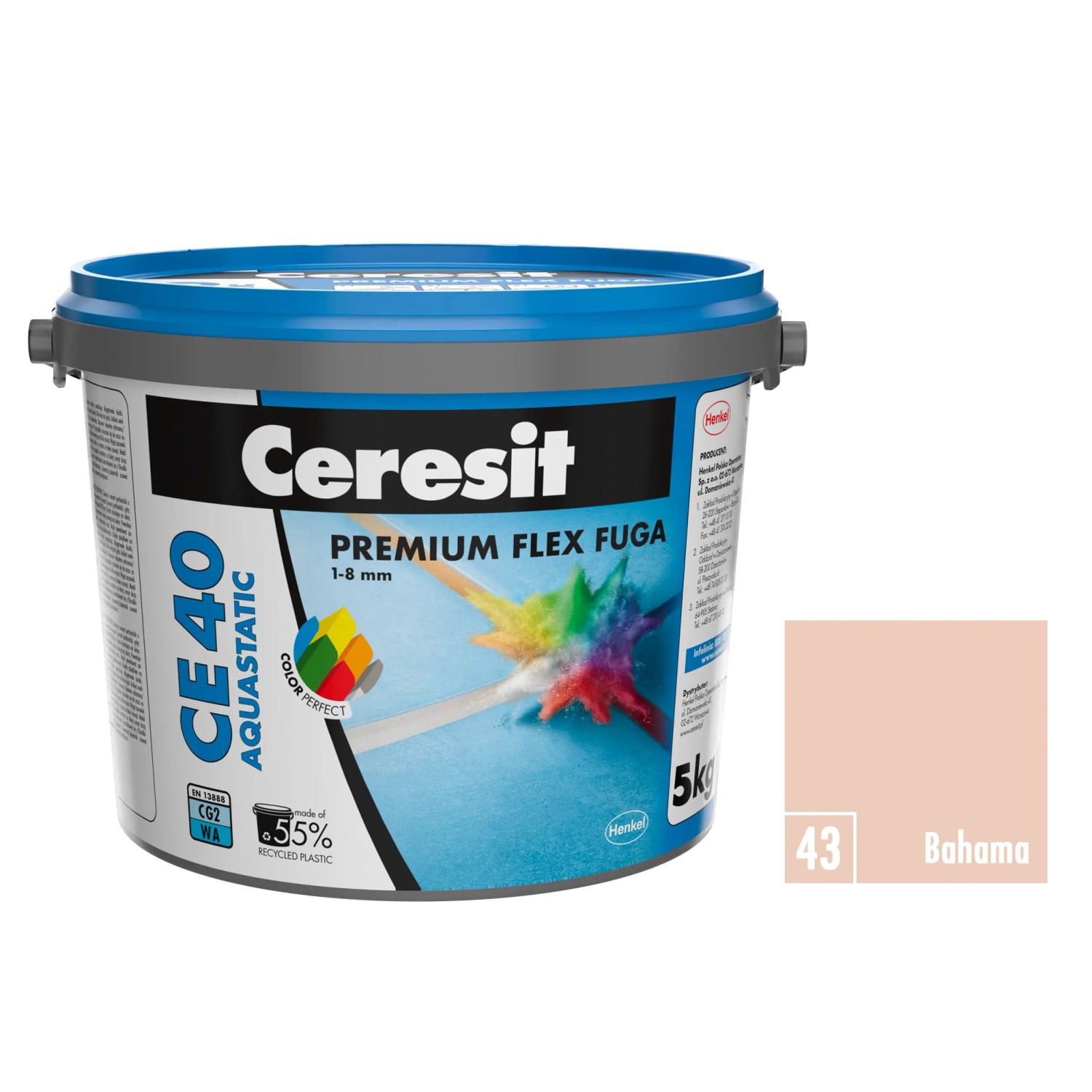E-shop Ceresit Flexibilná škárovacia hmota CE 40 Aquastatic Bahama, 5 kg