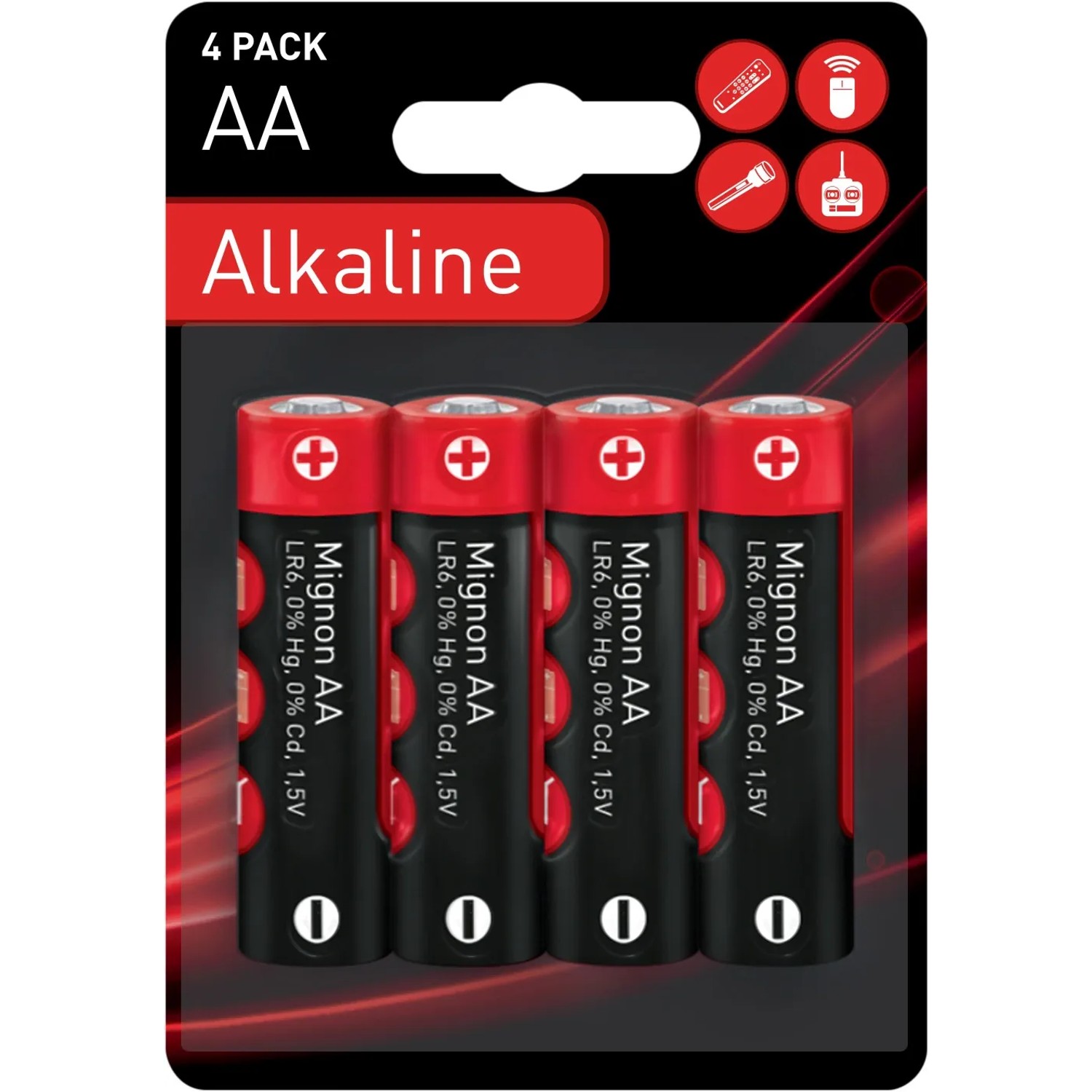 E-shop VLC Alkalické batérie Mignon AA LR6 1,5 V, 4 ks