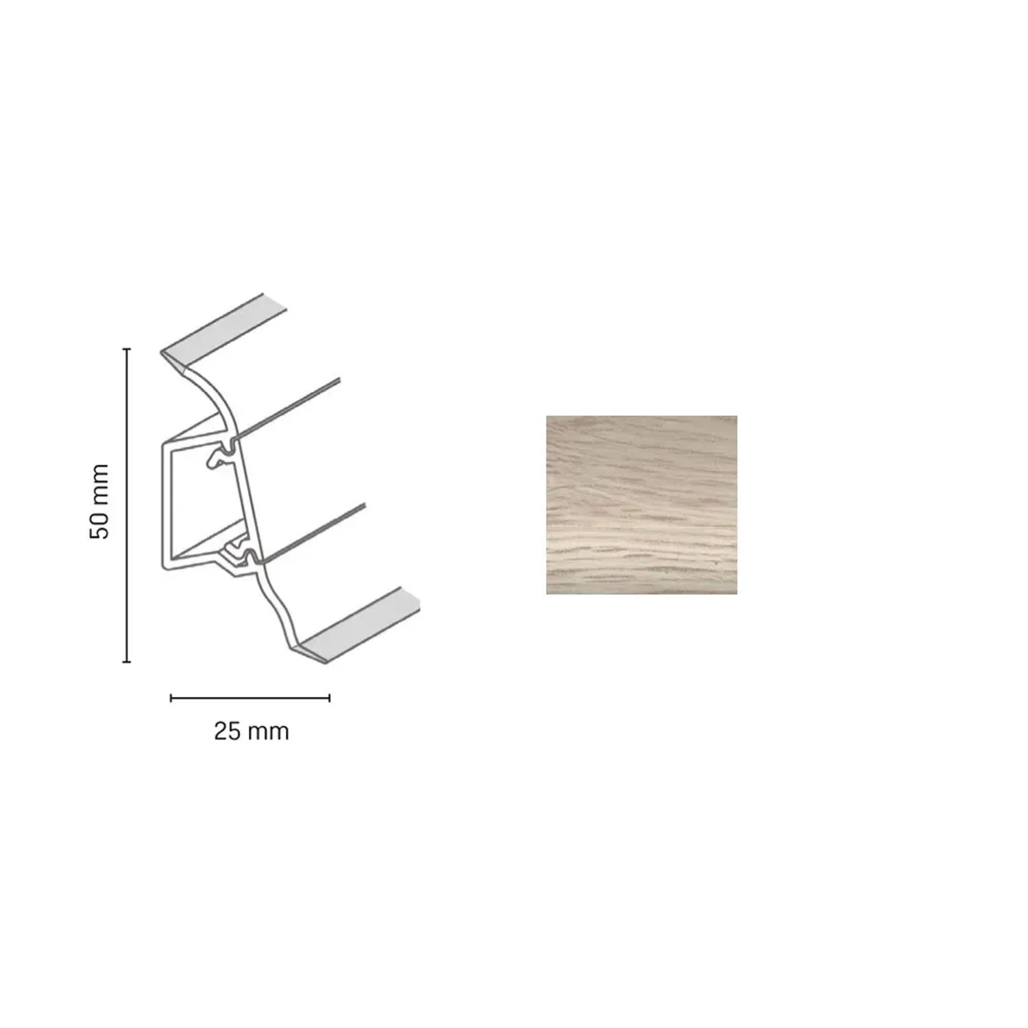 E-shop Döllken Profiles Lišta SLK 50 2164 smrek bronholm 50 x 25 x 2500 mm