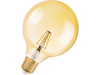 OSRAM LED žiarovka 1906 Globe 35, E27, 4 W, 410 lm, 2400 K, jantárová