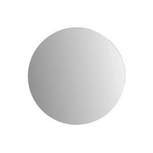 Okrúhle krištáľové sanitárne zrkadlo Plato, priemer 60 cm, s C-hranou do kúpeľne alebo na toaletu.