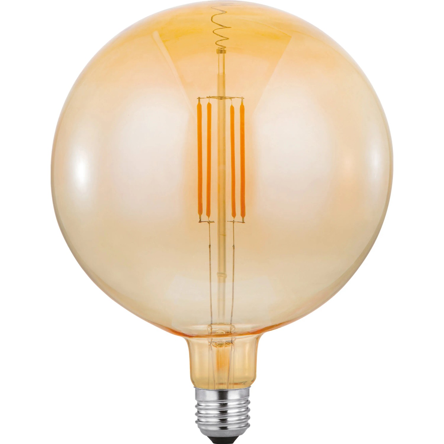 Just Light. Filam. LED žiarovka E27, G180, 420lm, 2700K, 4W, jantar. sklo